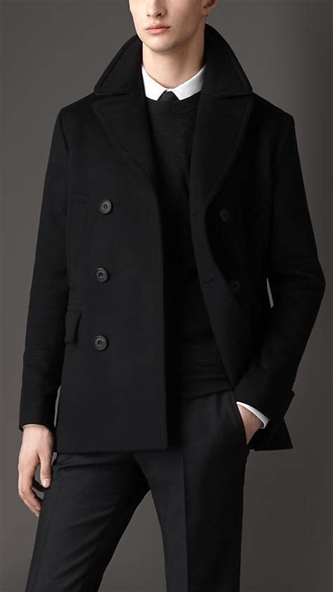 burberry plaid peacoat|Burberry pea coats men's sale.